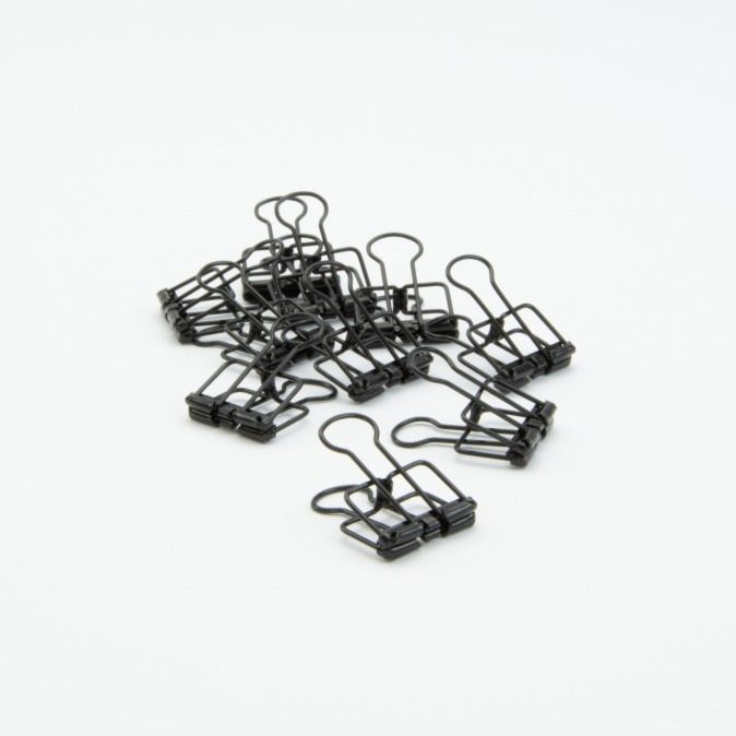 Ale zweep Samenstelling Metalen clips (24 stuks) - zwart - labelE